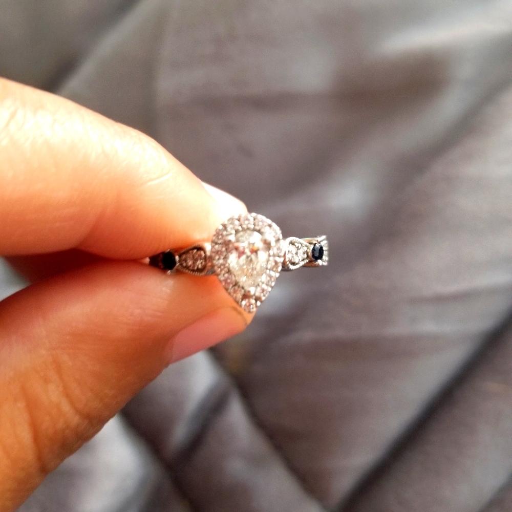 Sapphire and Diamond Engagement Ring
